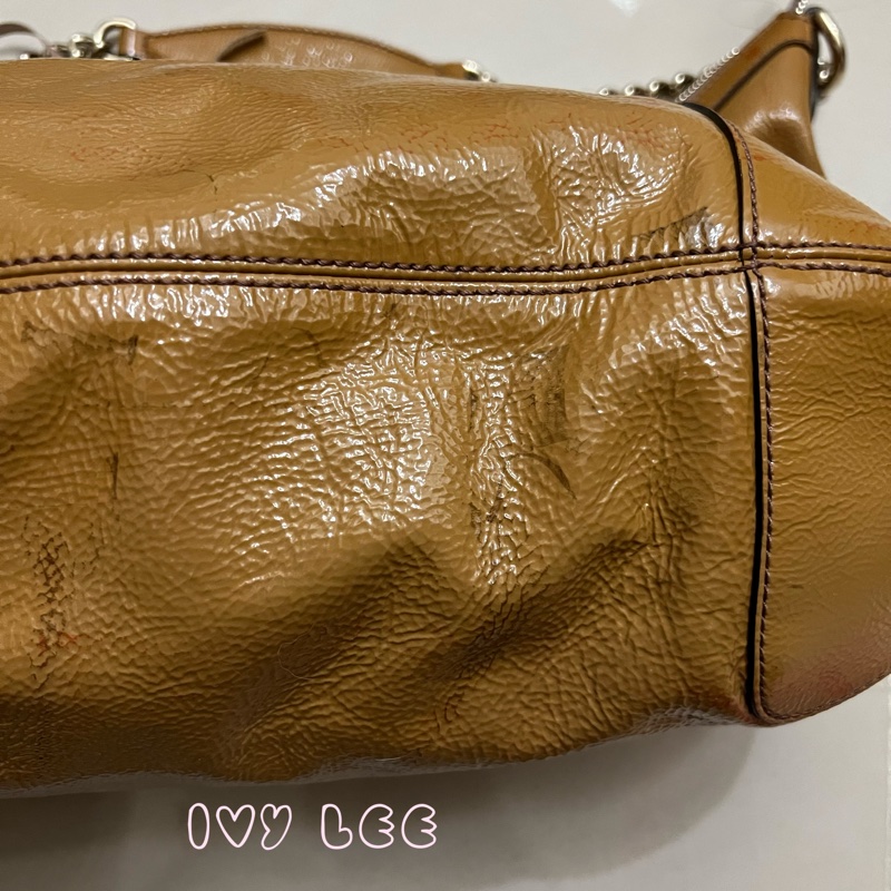 Gucci 漆皮 Soho 鏈條流蘇 326706 奶茶棕 咖啡 肩背包 手提包 二手精品-20