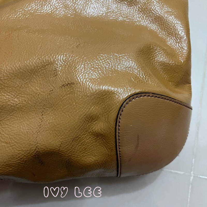 Gucci 漆皮 Soho 鏈條流蘇 326706 奶茶棕 咖啡 肩背包 手提包 二手精品-27