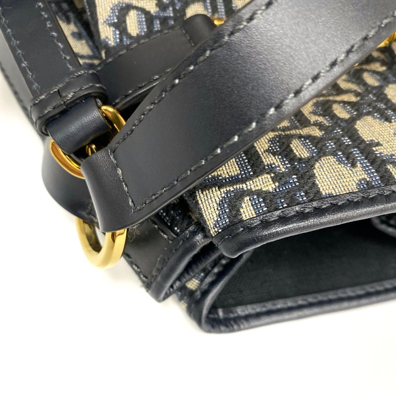 △ Christian Dior 迪奧 C'est Dior bag Navy Dior Oblique Jacquard Canvas 2way Bucket Bag 深藍色提花帆布兩用水桶袋 - 247024502-6