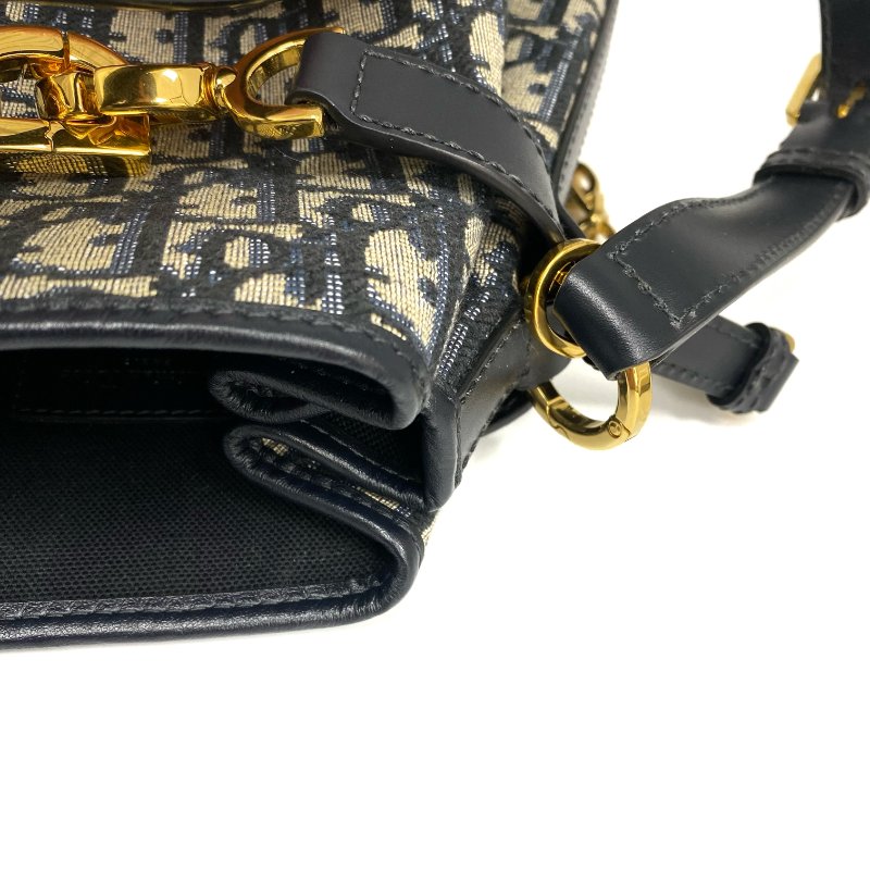 △ Christian Dior 迪奧 C'est Dior bag Navy Dior Oblique Jacquard Canvas 2way Bucket Bag 深藍色提花帆布兩用水桶袋 - 247024502-7