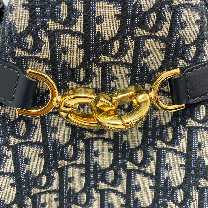 △ Christian Dior 迪奧 C'est Dior bag Navy Dior Oblique Jacquard Canvas 2way Bucket Bag 深藍色提花帆布兩用水桶袋 - 247024502-8