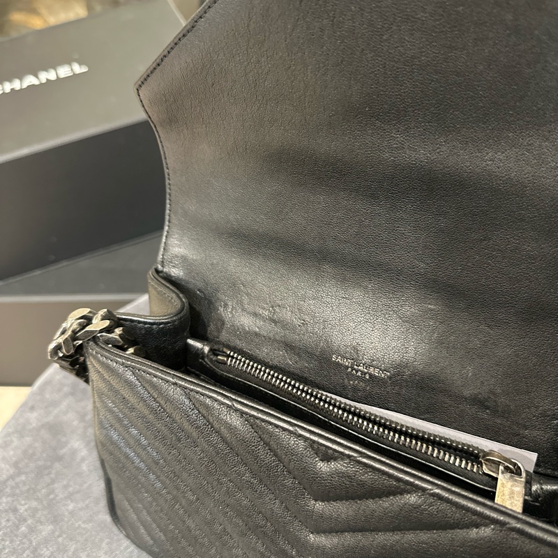 Ysl College黑銀學院包🖤98新🔥經典必收款-41