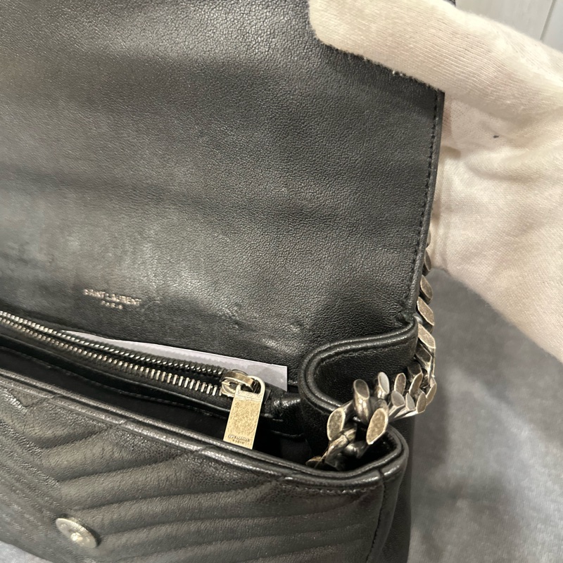 Ysl College黑銀學院包🖤98新🔥經典必收款-42