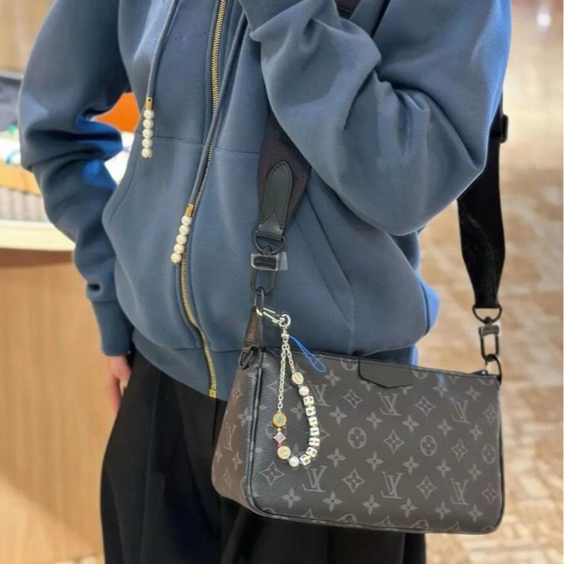 新款Lv黑老花麻將包（台灣專櫃購入、配件完整齊全❗️)-4