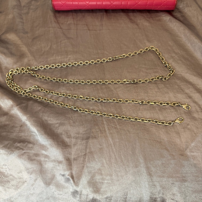 「JL精品代購」Dior 桃紅色 lady Dior 小羊皮 黛妃菱格鏈條woc （有原品牌盒子）-29