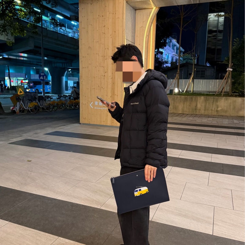 montblanc 萬寶龍 深藍 彩繪 巴士 麵包車 手拿包 收納包 公事包 文件包-9