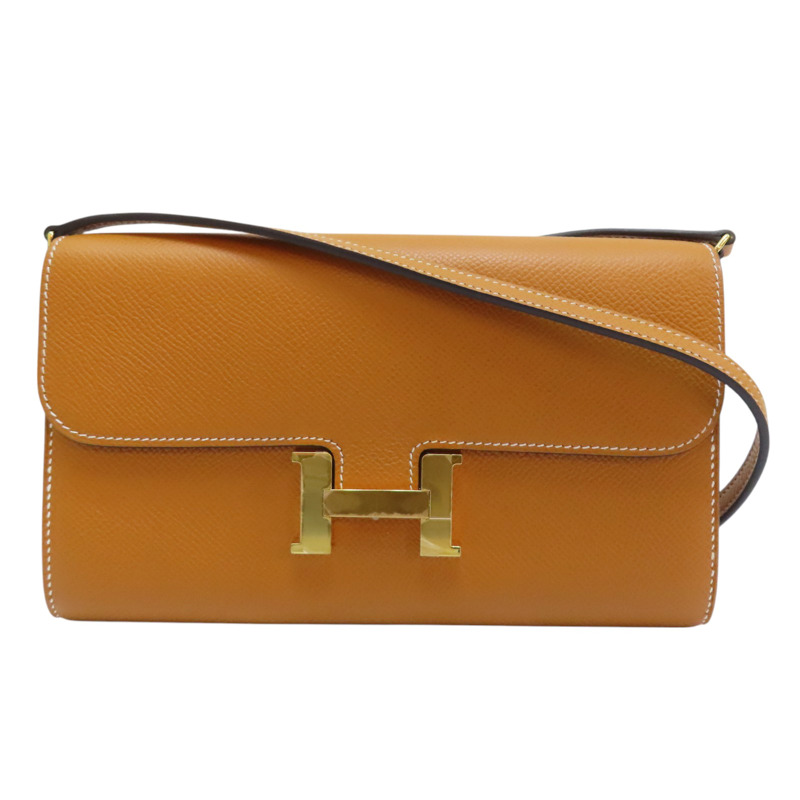 焦糖色 Epson 皮帶 Constance To go 肩背 U刻金扣 U Al 012 ZD-0