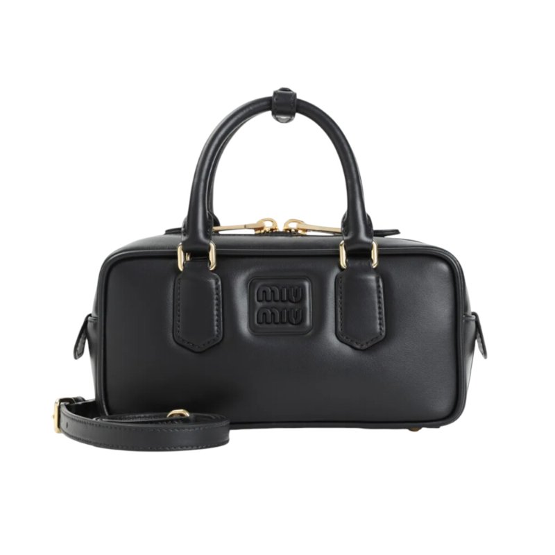 【MIU MIU】Arcadie 中款 牛皮 手提 斜背包 肩背包 黑色 5BB142-0