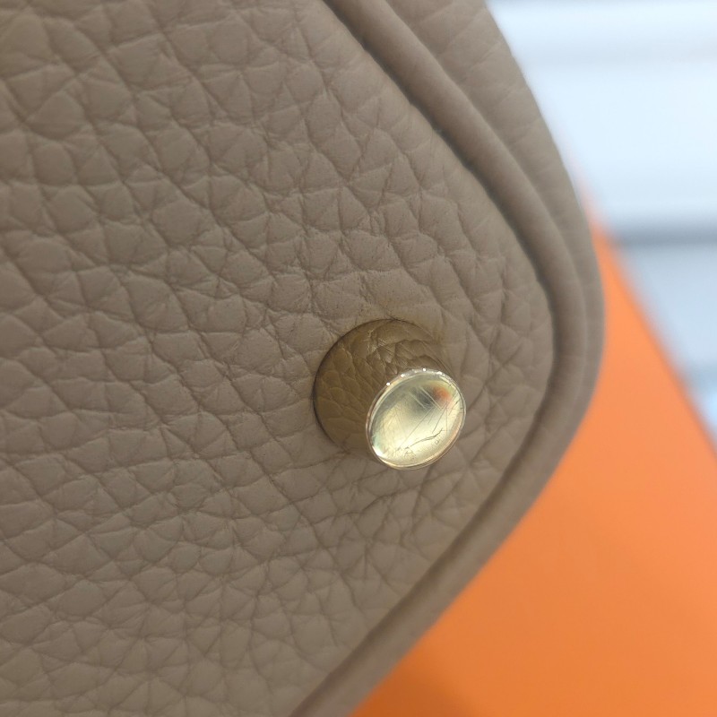 Hermès picotin 18 菜籃 手提包 (風衣灰/金鎖頭)-20