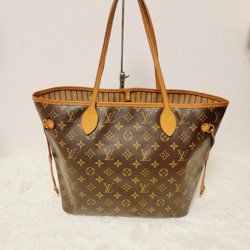 只降價3天 LV經典拖特包 超值二手 LV 路易威登 中款原花 NeverFull 實用爆款 最熱銷的米色內裡-8