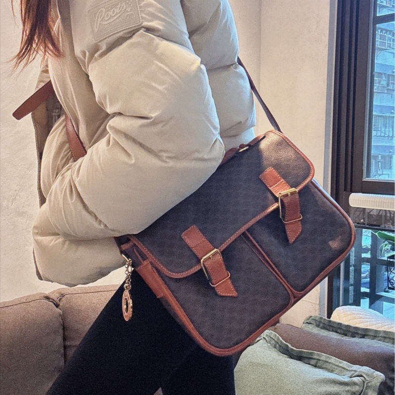 Celine 老花牛津包🤎2way雙口袋大容量-0