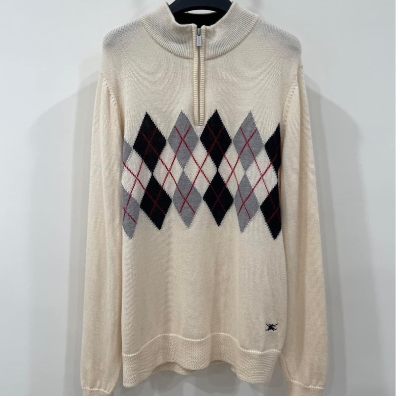 BURBERRY GOLF 格菱紋羊毛戰馬上衣-1