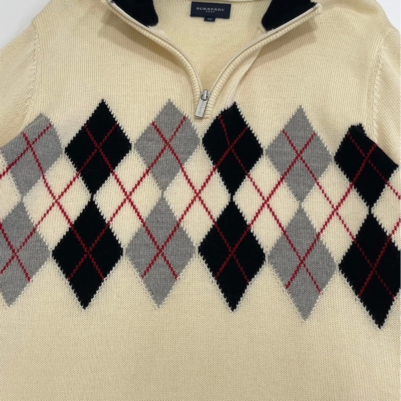 BURBERRY GOLF 格菱紋羊毛戰馬上衣-4