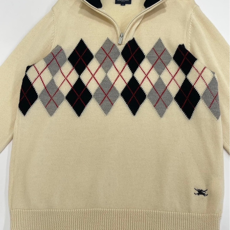 BURBERRY GOLF 格菱紋羊毛戰馬上衣-7