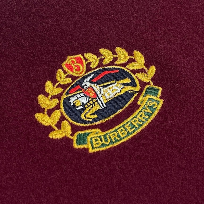 BURBERRYS 戰馬刺繡徽章羊毛圍巾-3