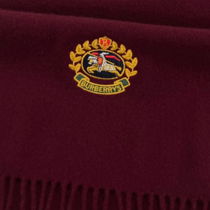 BURBERRYS 戰馬刺繡徽章羊毛圍巾-4