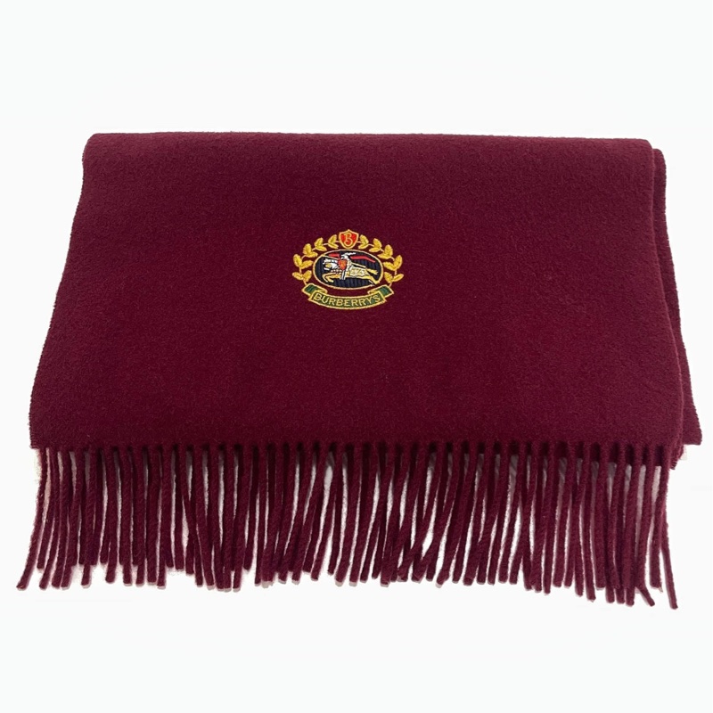 BURBERRYS 戰馬刺繡徽章羊毛圍巾-5