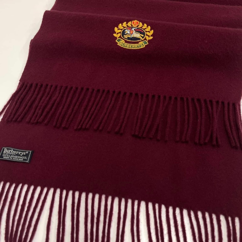 BURBERRYS 戰馬刺繡徽章羊毛圍巾-7