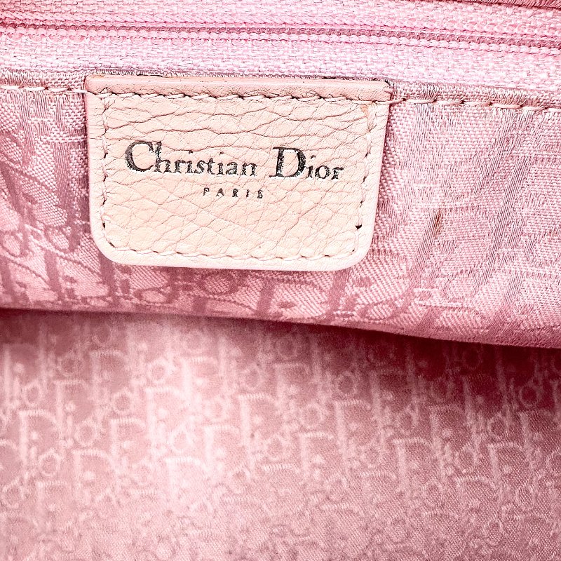 【美收精品】DIOR Lady Lambskin Pink Metal 小羊皮粉紅 手提包/肩背包 A-365-13