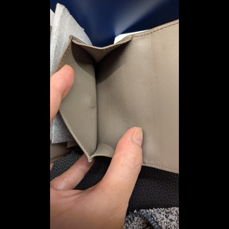 Celine 小牛皮strap雙色短夾-5