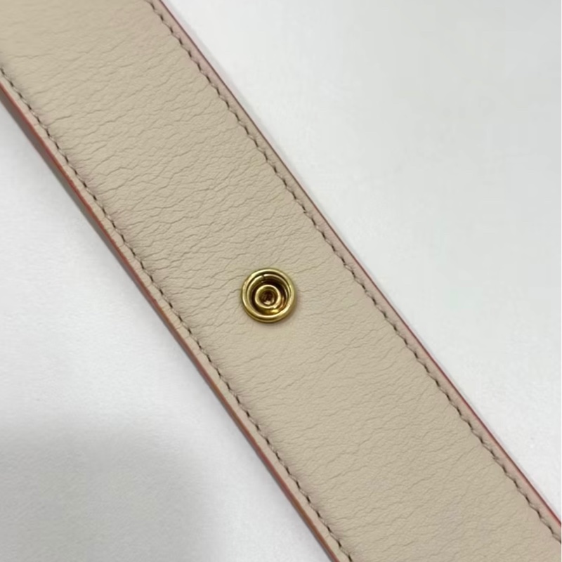 FENDI 經典 STRAP YOU系列 撞色 卯釘 可調 雙面皮革 金釦 藍 白 肩背帶 斜背帶 背帶-20