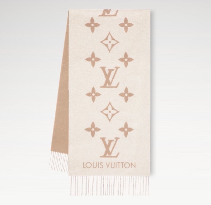 💖LV Reykjavik 圍巾 M78123💖 全新全配 奶茶色 山羊絨圍巾 ✨不議價✨-0