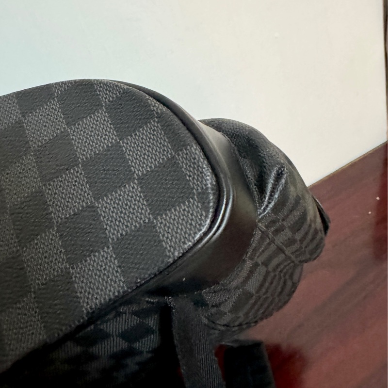 louisvuitton Christopher MM 棋盤格男後背包(灰黑色/N41379)-4