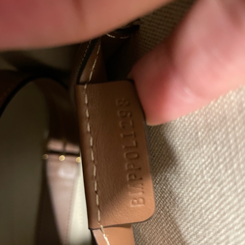 BURBERRY Pocket 大號帆布拚皮革二用口袋包 咖啡/米白 肩背包 手提包 斜背包 二手精品-13