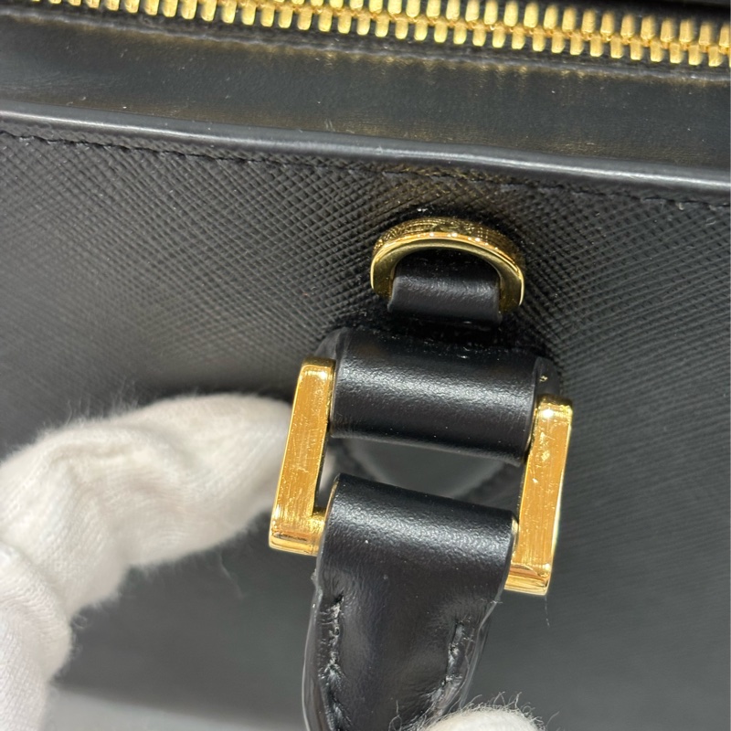 Prada 1BA164 黑防刮牛皮手提肩背兩用包-31