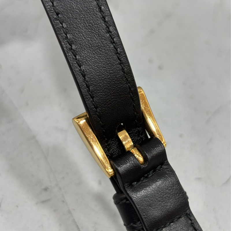 Prada 1BA164 黑防刮牛皮手提肩背兩用包-46