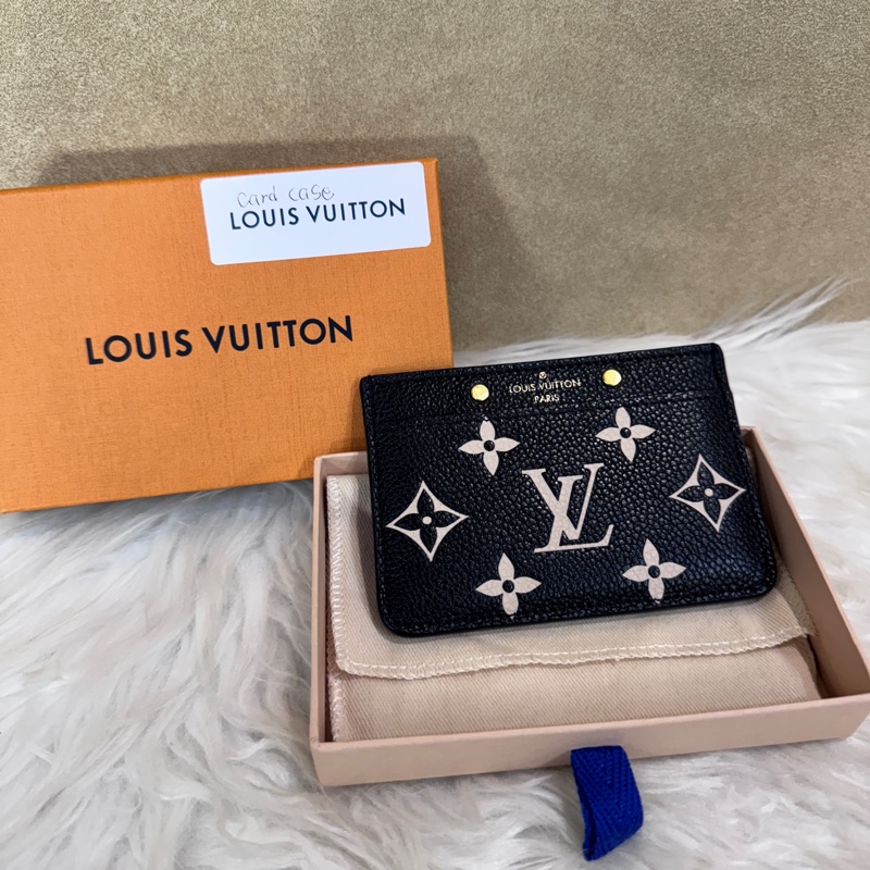LV 黑米雙色牛皮卡夾 名片夾M81022-0
