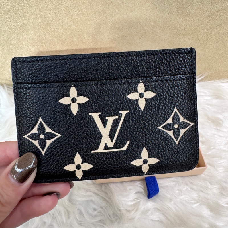 LV 黑米雙色牛皮卡夾 名片夾M81022-2