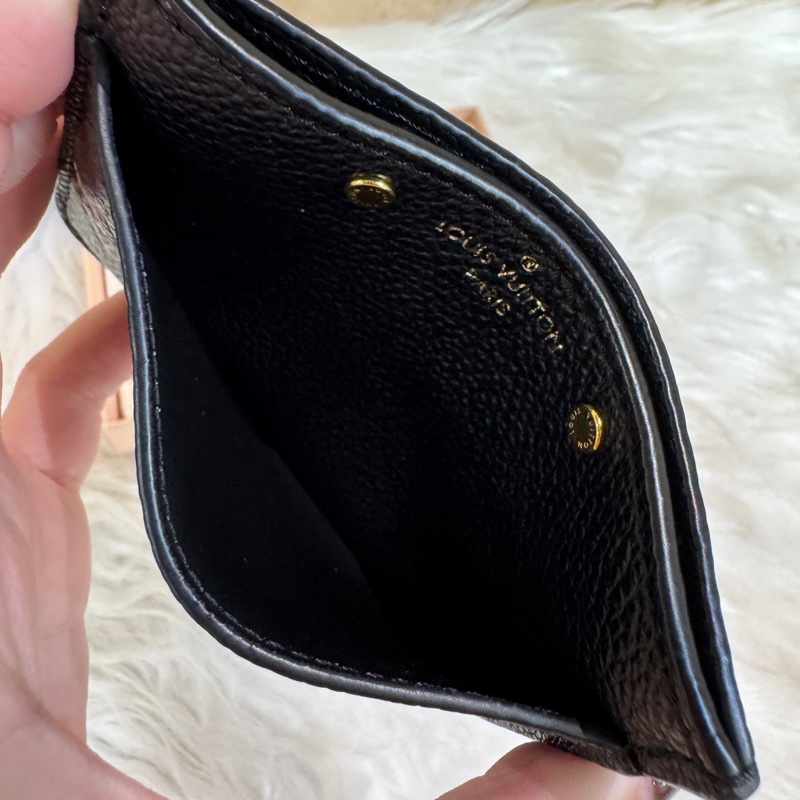 LV 黑米雙色牛皮卡夾 名片夾M81022-7