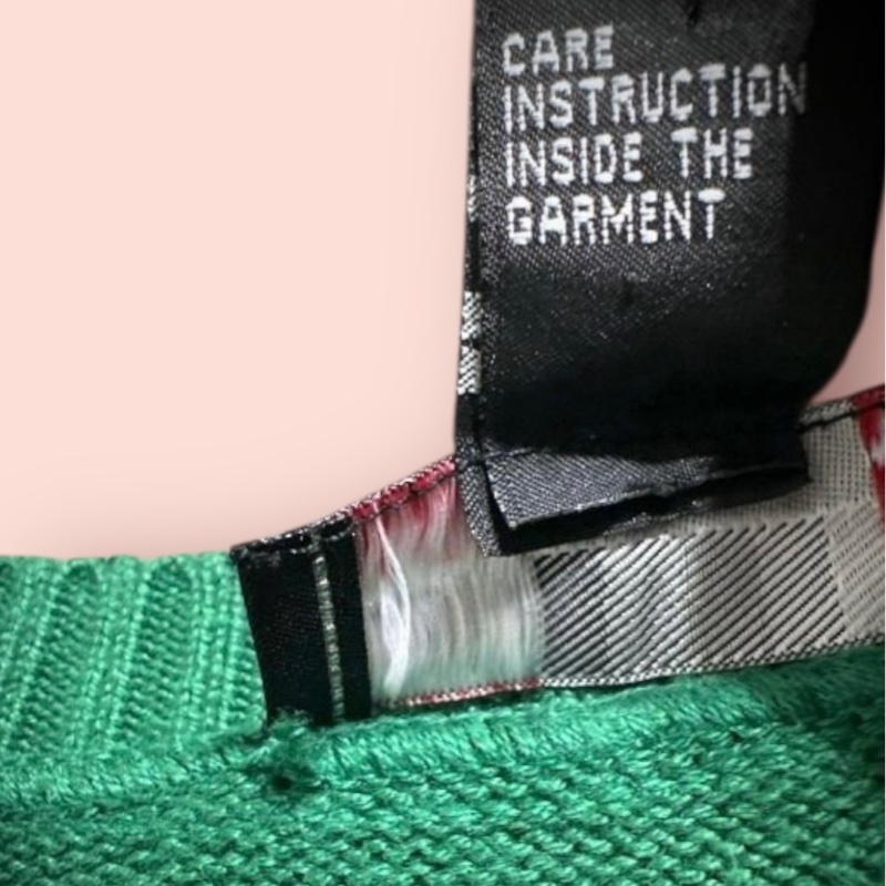 Diesel 復古落肩大布章針織衫 森綠 男女可-4