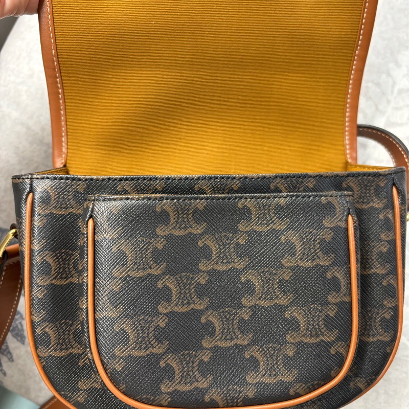 Celine 老花馬鞍包-11