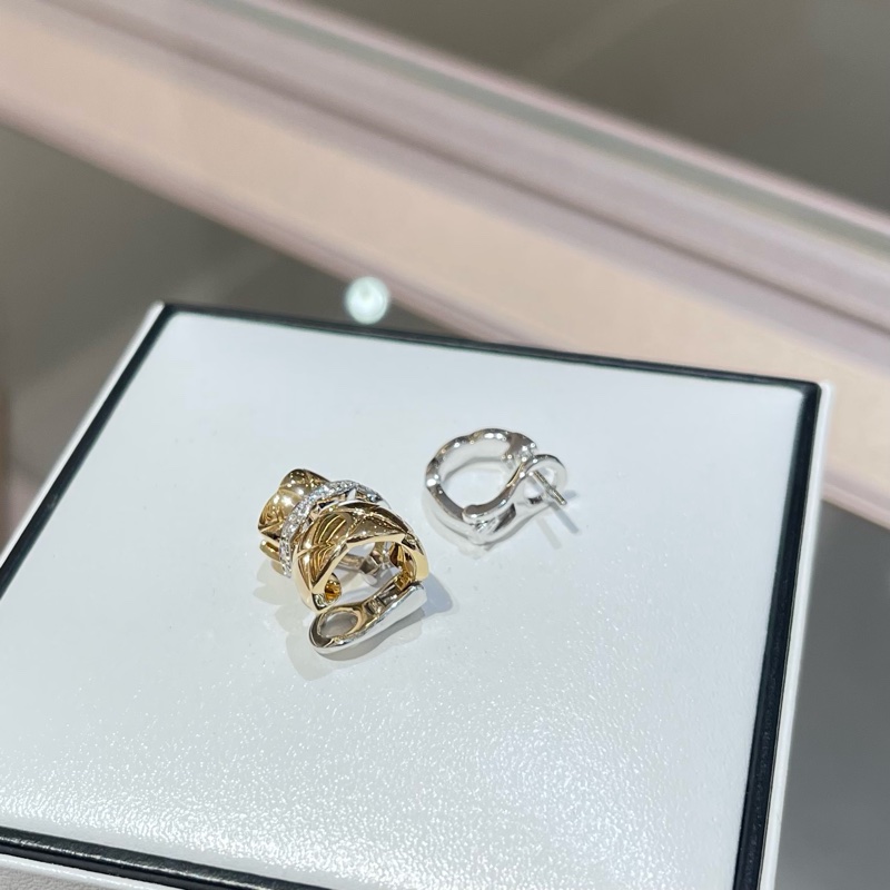 Chanel香奈儿 Coco crush系列18k金带钻耳钉耳骨夹-4