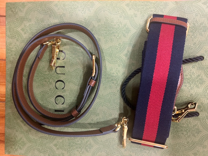 Gucci 1955 mini 雙肩帶 牛仔色（全新/完全沒背過）-7