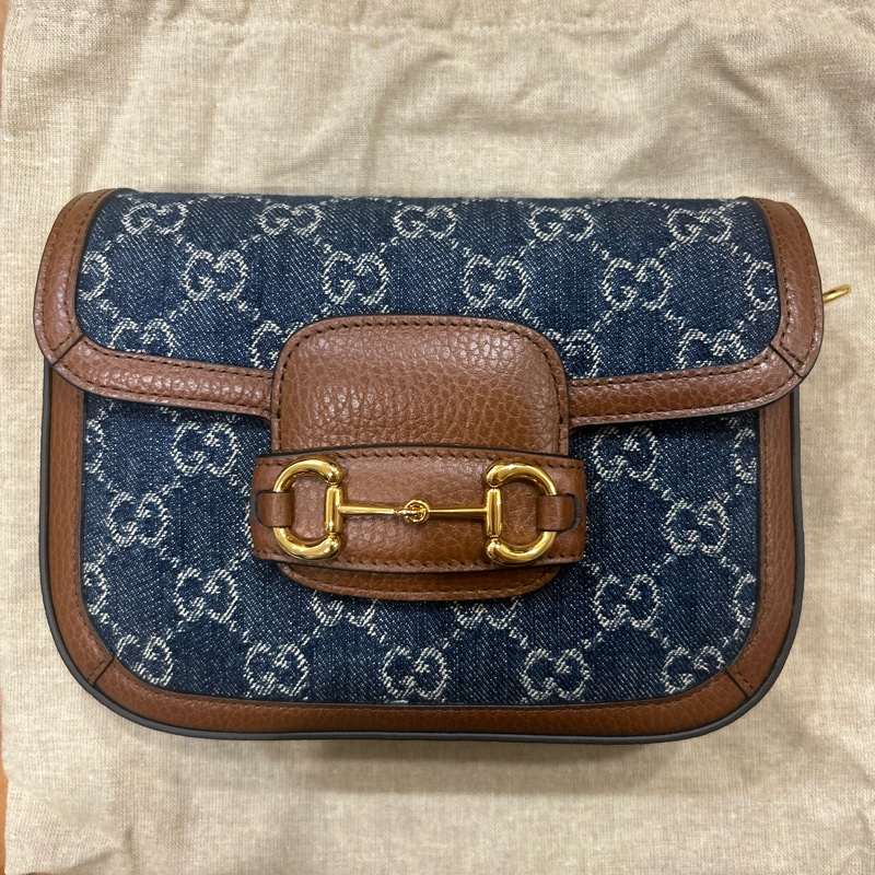 Gucci 1955 mini 雙肩帶 牛仔色（全新/完全沒背過）-9
