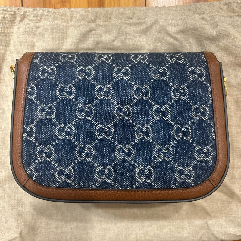 Gucci 1955 mini 雙肩帶 牛仔色（全新/完全沒背過）-10