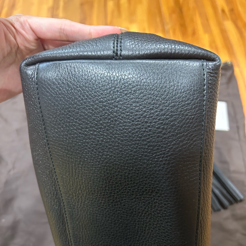 Gucci soho 流蘇雙鍊手提/肩背兩用包(黑色/9成新）-13