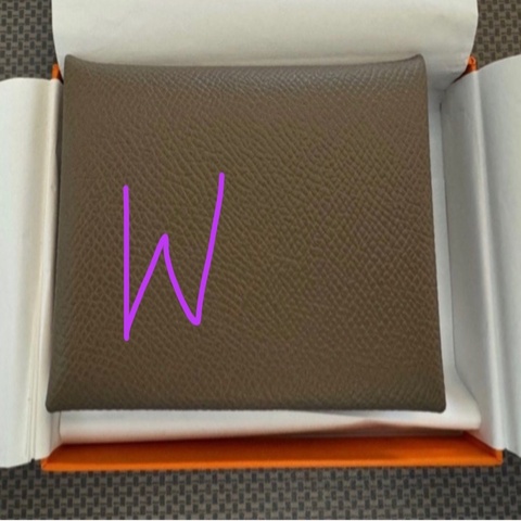 愛馬仕 Hermes Calvi 單層卡包 Etoupe 大象灰 PHW 全新