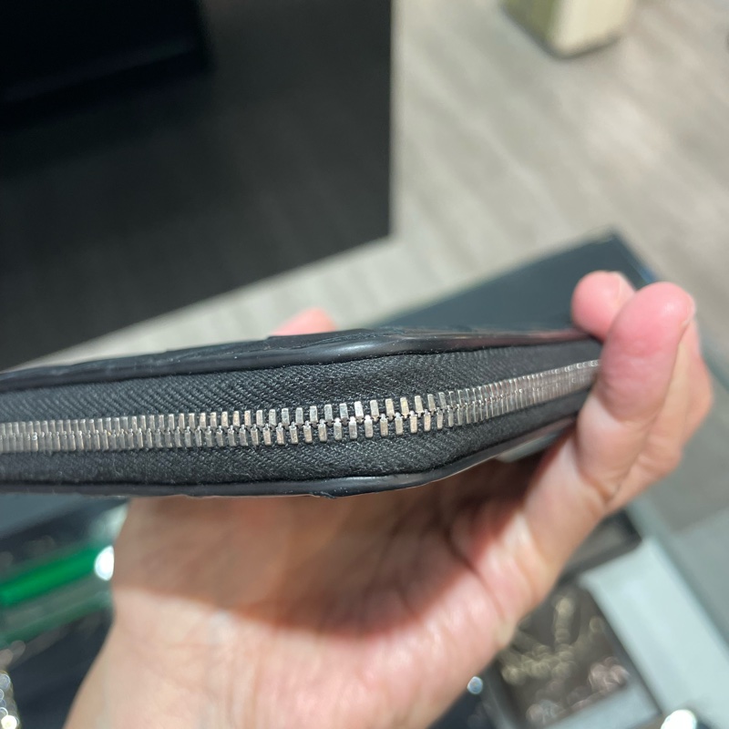 BV 全皮編織 拉鍊 長夾/皮夾 85成新-16