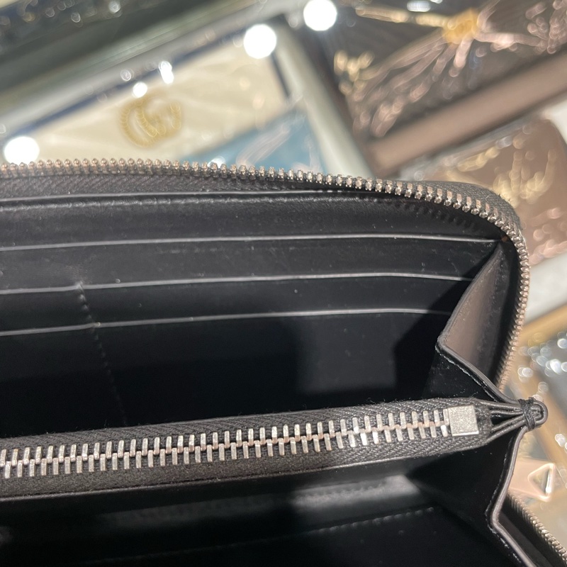 BV 全皮編織 拉鍊 長夾/皮夾 85成新-21