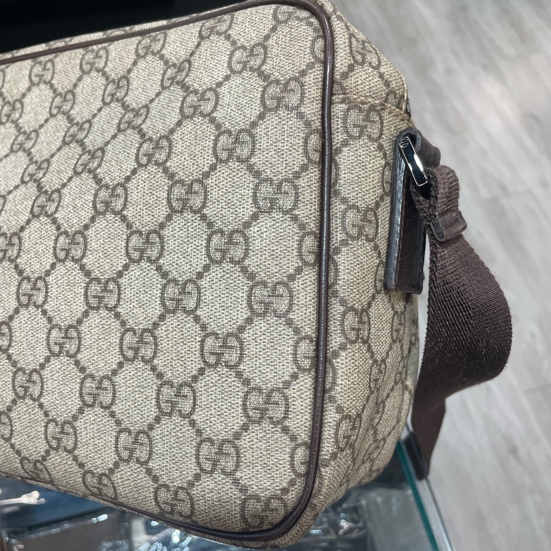 GUCCI 防水斜背包/側背包/雙層記者包 85成新-21