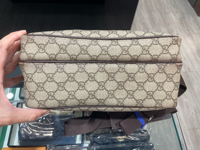 GUCCI 防水斜背包/側背包/雙層記者包 85成新-25