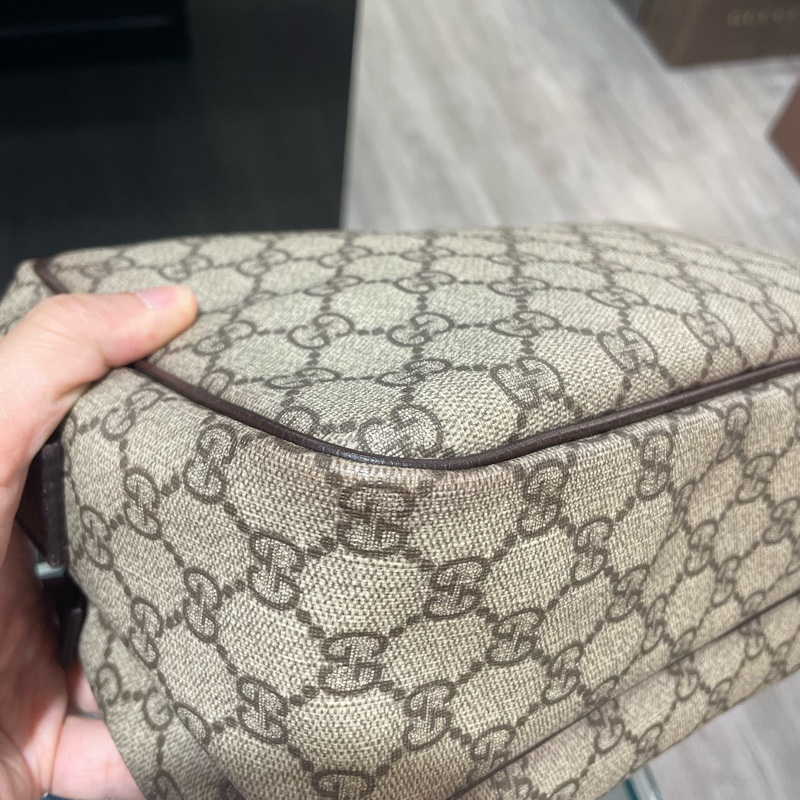 GUCCI 防水斜背包/側背包/雙層記者包 85成新-27