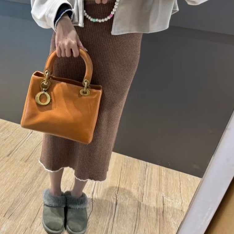 lady Dior 迪奧 vintage 焦糖 戴妃包 黛妃包 手提包 斜背包 肩背包-17