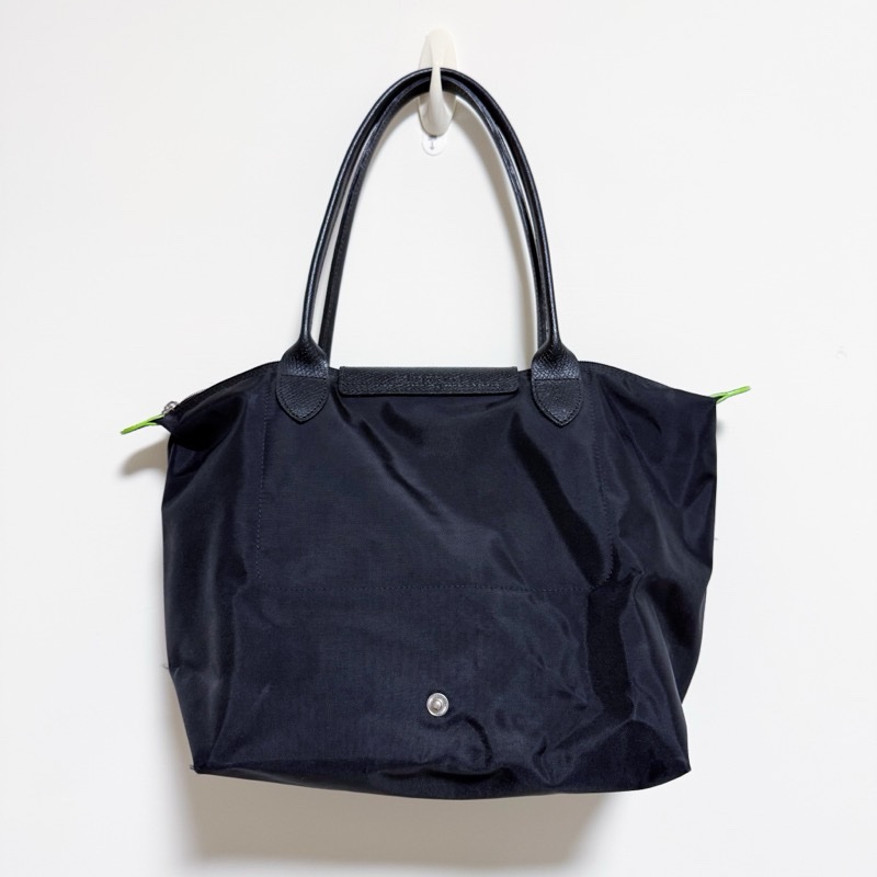 longchamp 手提袋 LE PLIAGE GREEN系列刺繡短把再生尼龍摺疊水餃包-1