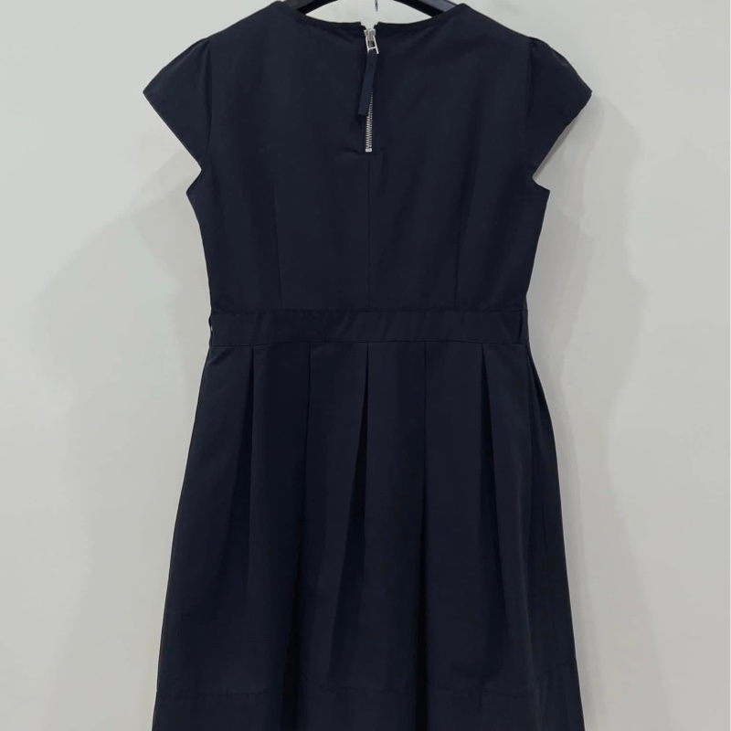 BURBERRY 藍標 深藍拉鍊打摺洋裝-2