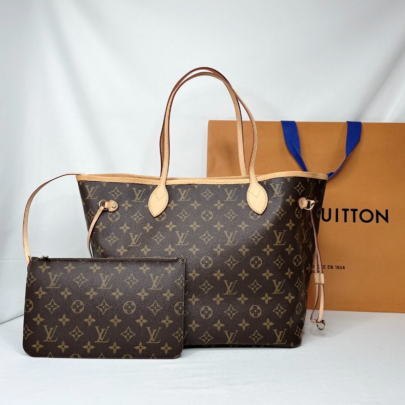 LV Neverfull MM老花托特包-0
